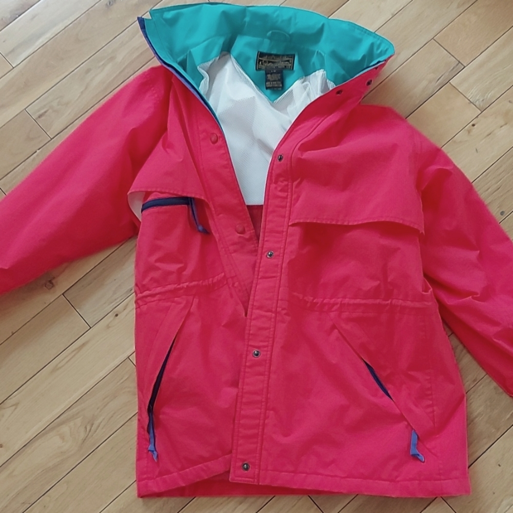 Vintage Neon Eddie Bauer Large Windbreaker